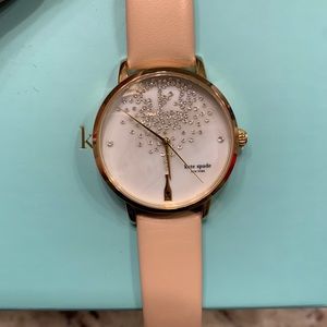 EUC Kate Spade Champagne Leather Watch